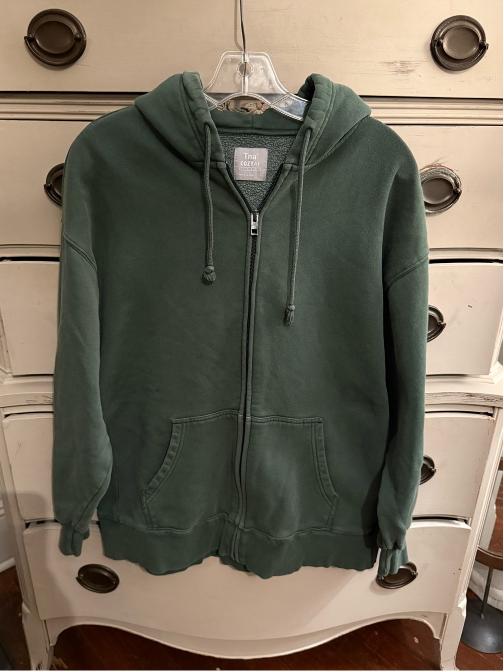 TNA Cozy AF Zip Up Hoodie Sweatshirt L